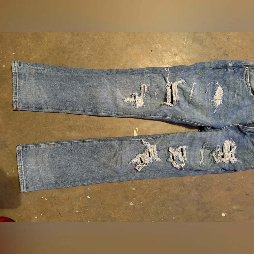 aeropostale ripped athletic wear skinny jeans - Picture 2 of 2